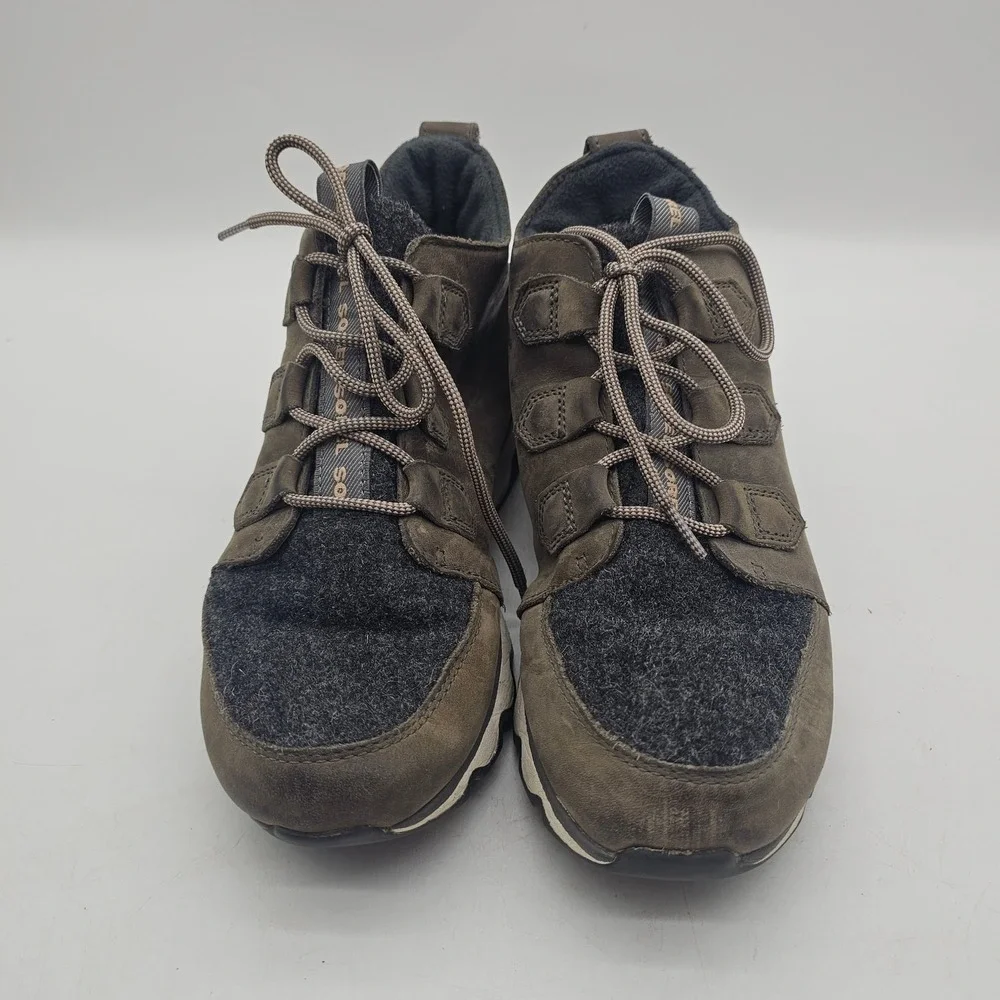 SOREL Z79115 Womens Kinetic Caribou Waterproof Sneaker Boots Size 9 Gray/Green